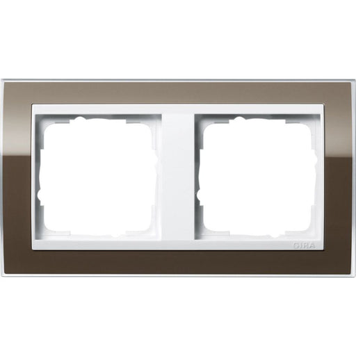 Gira - Abdeckrahmen 2fach 0212763 klar braun