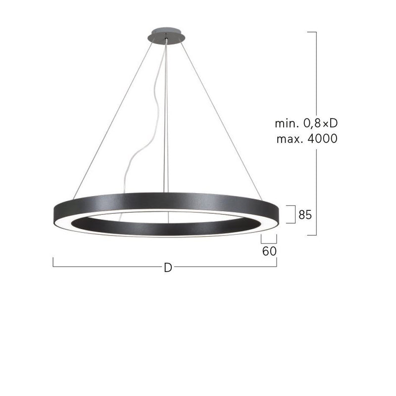 Lightnet - Pendelleuchte LED-Pendelleuchte RG3OSE-840M-D600-U 4000K, silber