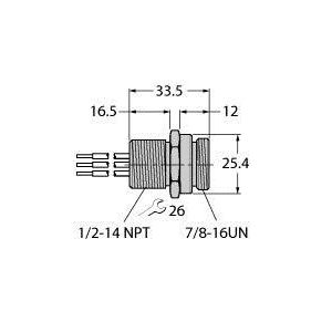 Turck - Zubehör/Ersatzteile für Steuerungen Einbauflansch U-95306