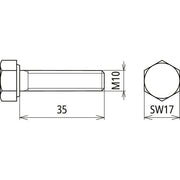 DEHN - Maschinenschraube/Bolzen Sechskantschraube DIN 933 SKS M10X35 DIN933V2A M10x35mm