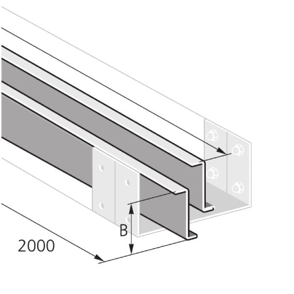 Pflitsch - Trennwand für Leitungsführungskanal Trennwand TL2 75 S 2000mm lang