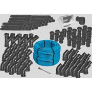 cleanpower - Zubehör/Ersatzteile für Ventilatoren Rohbauset 40,5m PP CP-046 für 6 Saugstellen