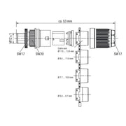 WAGO - Zubehör/Ersatzteile für Steuerungen Konfekt. Steckverbinder 756-9701/050-000 5-pol., M12-St axial