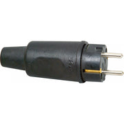 Kopp - Schutzkontaktstecker Gummistecker sw 179516054 − 10 Stück