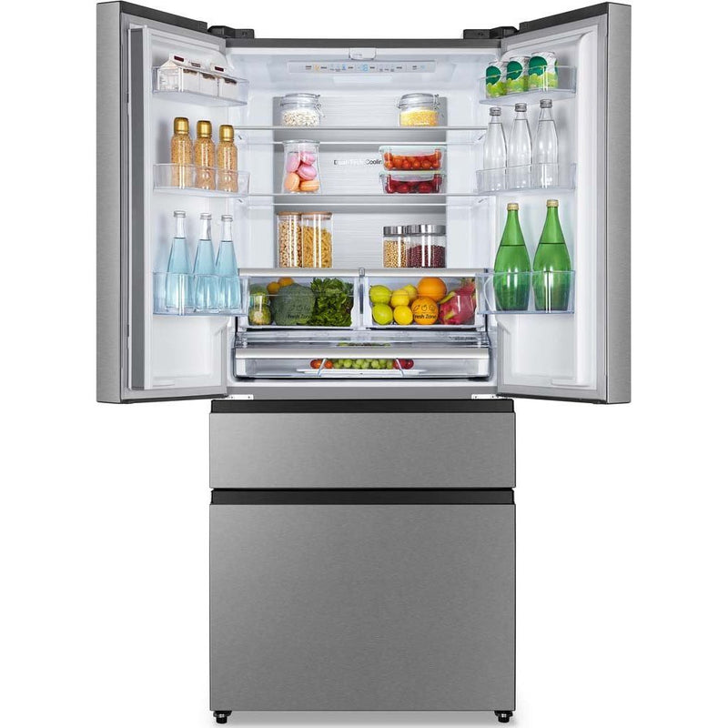 Hisense - Kühl-/Gefrierkombination Kühl/Gefrierkombi SbS RF 540 N4SBI2 Edelstahl-Look