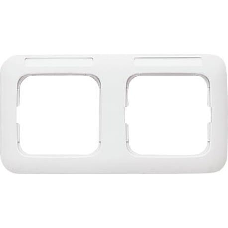 Busch-Jaeger - Abdeckrahmen Rahmen 2-fach 1732 NS-214 weiß, waage. Sichtf. − 1 Stück by Busch-Jaeger
