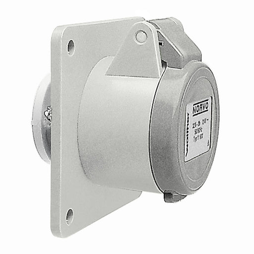 Walther Werke - CEE-Anbausteckdose (IEC 60309) NORVO Anbaudose gerade 10641 16A 3P 42V 12h IP44 − 1 Stück