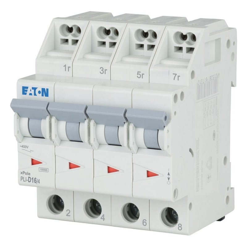 Eaton - Leitungsschutzschalter PLI-D16/4 D 16A, 4p Steckkl