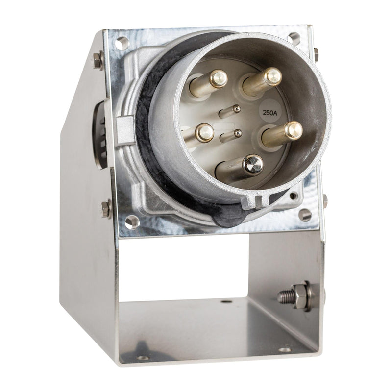 Walther Werke - Hochstrom-Rundsteckvorrichtung CEE Hochstrom Wandstecker 6E0406 schräg 400A4P6h IP67