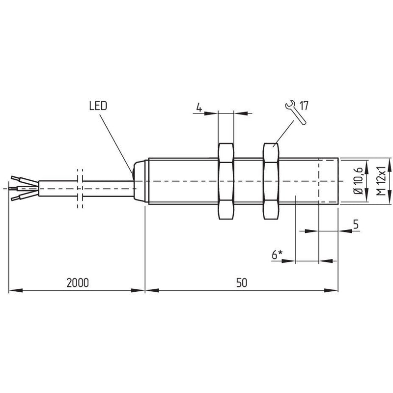Schmersal - Induktiver Näherungsschalter Sensor induktiv IFL 2-12-10P
