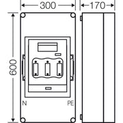 Hensel - Sicherungslasttrennschalter mit Gehäuse Sicherungsgehäuse Mi 5452 1xNH2 3p. 400A+PE+N