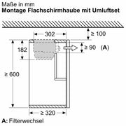 Bosch - Zubehör/Ersatzteile für Dunstabzugshauben Long Life Umluftset DWZ1IT1D1 extern