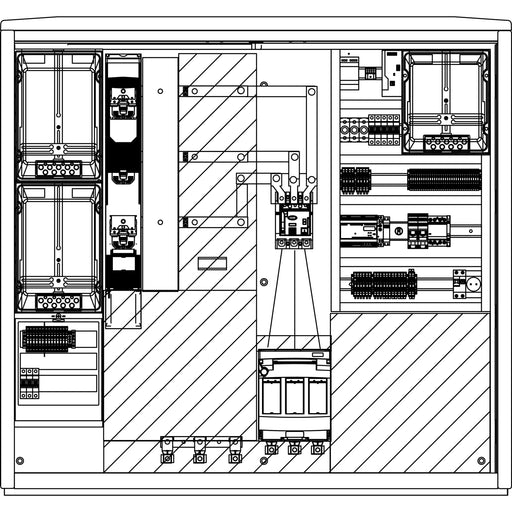 Elsta Mosdorfer - Zähler-Komplettschrank WS-PV-ACS A655-3 N1 135kVA WSP631V.N1.C1101 VE/EM 1W1 e.dis