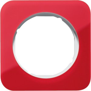 Berker - Abdeckrahmen Rahmen 1-fach 10112349 rot trans./polws glz