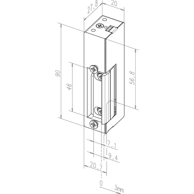 Assa Abloy effeff - Elektrischer Türöffner 34FF--------E91 12V GS Universal