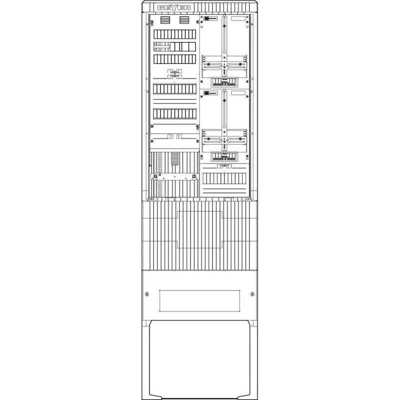ABN - Zähler-Komplettschrank Zähleranschlusssäule SZ205ZA1410 1 ZP TSG APZ 4pol