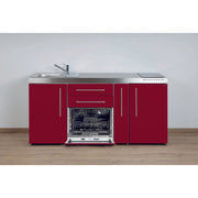 Stengel - Mini-Küche Miniküche Premiumline MPGSBR180AGSGKFreBli Bordeauxrot