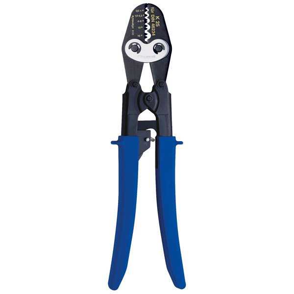 Klauke - Presswerkzeug Kabelschuhe/Verbinder, Aderendhülsen, Schirmanschluss Kerbzange K25 f.0,5-16qmm