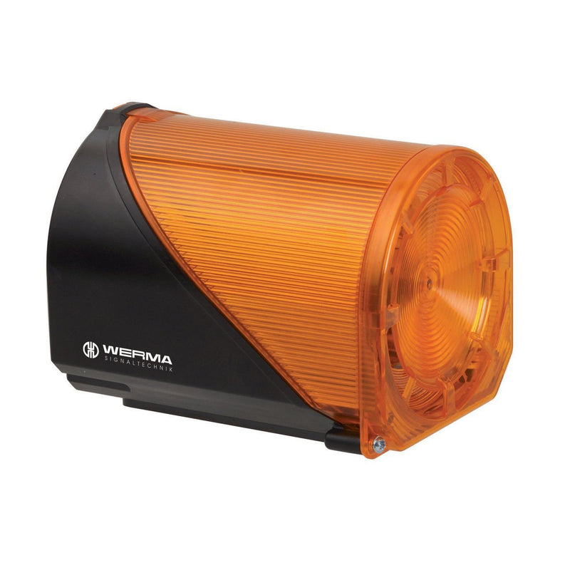 Werma - Optisches/Akustisches Signalgerät LED-Blitz-Sirene 44430075 32 Töne 24V AC/DC YE