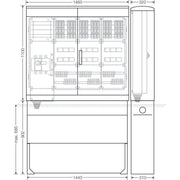 Hensel - Verteilerschrank für Energieversorgung Ladeverteiler Mi EV 11kW 18110 f.18 Ladep. a 11kW