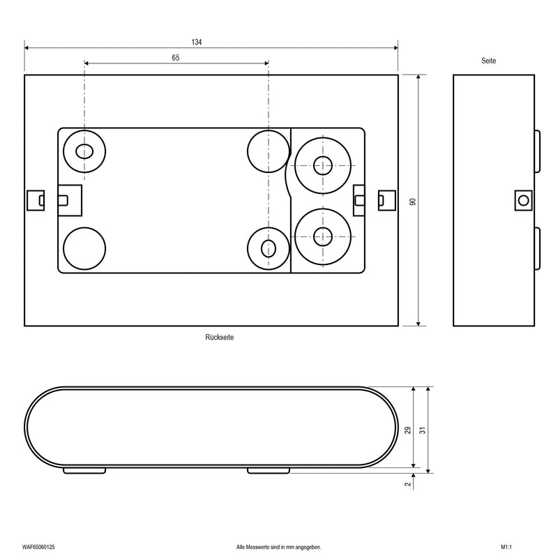 EVN Lichttechnik - Decken-/Wandleuchte LED-Wandleuchte WAF65060125 IP65