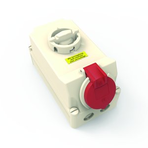 Bals Elektrotech - CEE-Steckdose abschaltbar, abgesichert (IEC 60309) Wanddose-Schalt. 16A 160560