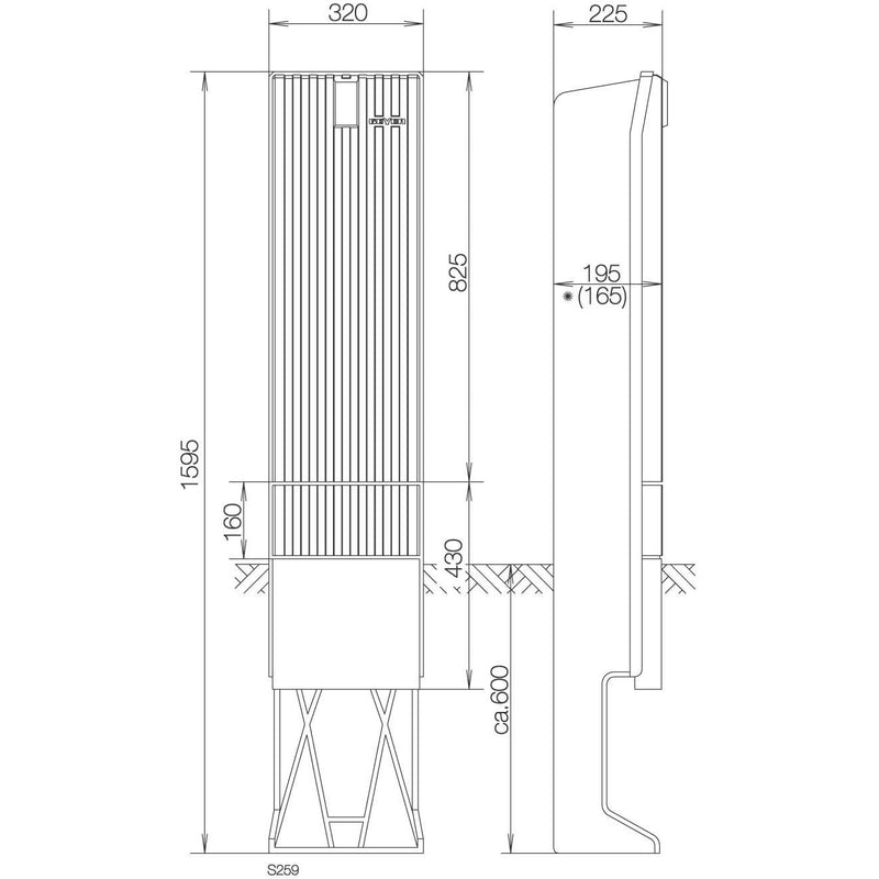 ABN - Leergehäuse Anschlusssäule SL162P FB1 BH6