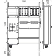 Hensel - Verteilerschrank für Energieversorgung Ladeverteiler Mi EV 22kW 8000 f.8 Ladep. a 22kW