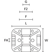 HellermannTyton - Befestigungssockel und -element für Kabelbinder Befestigungssockel TY3G1S-N66-NA − 100 Stück