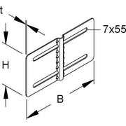 Niedax - Verbinder für Kabeltragsystem Universalverbinder RSUVKS 100-1.5 S Stahl, bandverzinkt