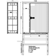 GSAB Elektrotechnik - Gehäuse/Schaltschrank (leer) Verteilerschrank 2S1300ES1ES2-470 HxBxT:1300x1135x470