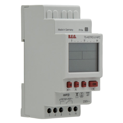 BEG Brück Electronic - Verteilerschaltuhr digital Zeitschaltuhr TS-ASTRO-2-NFC