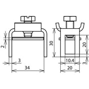 DEHN - Zubehör/Ersatzteile für Erdung und Blitzschutz Reihenklemme f.PAS RK FL30 PAS Fl -30x4 St/gal Zn
