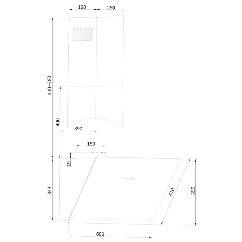 Amica - Dunstabzugshaube Kaminhaube KHF 666 700 S HC HoodConnect Pro,60cm