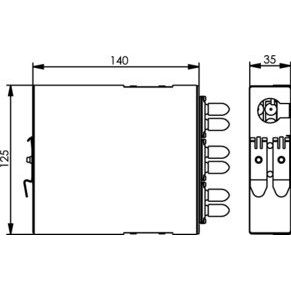 Telegärtner - Patchpanel LWL TS-Verteiler mit 6xSTD 100022882 Keramikhülse