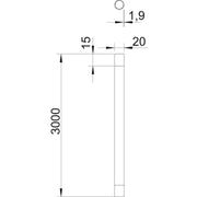 OBO Bettermann Vertr - Elektro-Installationsrohr Metall Aluminiumrohr SM20W ALU m. Gew. M20x1,5,3000 − 30 Meter