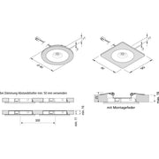 Hera - Downlight/Strahler/Flutlicht LED-Einbauleuchte AQ 78-LED 7,5W ww weiß