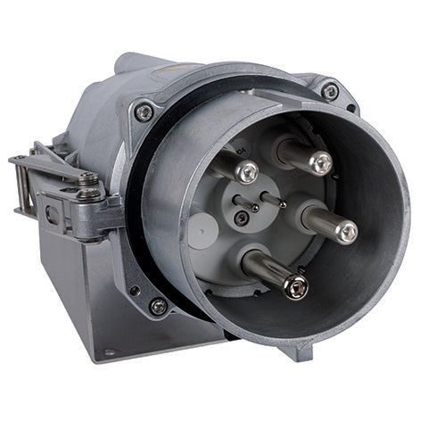Mennekes - Hochstrom-Rundsteckvorrichtung Wandstecker 75389 400A,4p,6h,400V,IP67