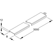 Niedax - Deckel für Kabeltragsystem Kabelrinnendeckel RD 75 F − 3 Meter
