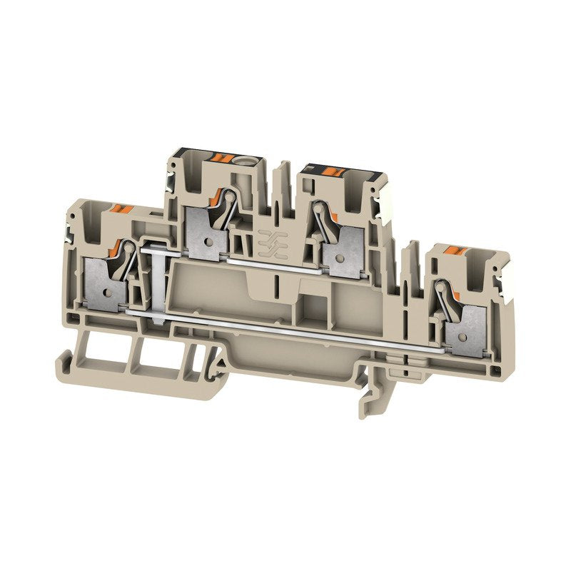 Weidmüller - Durchgangs-Reihenklemme Klemme A2T 4 VL DL PUSH IN, 4 mm² − 50 Stück