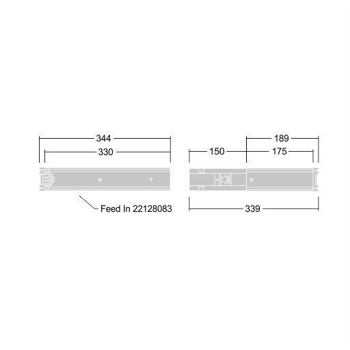 Thorn - Elektrisches Zubehör/Ersatzteile für Leuchten Stromzufuhr CONTUS TE L500 BK schwarz