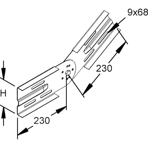Rico - Verbinder für Kabeltragsystem Gelenkverbinder 153C9-C für Weitspannrinne − 1 Stück by Rico

