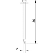 OBO Bettermann - Nagel IMPU-Stahlnadel 500 30 blau − 100 Stück