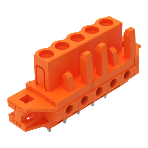 WAGO - Leiterplattensteckverbinder THT-Federleiste gerade 232-165/031-000 Maß 5,08mm,orange − 50 Stück
