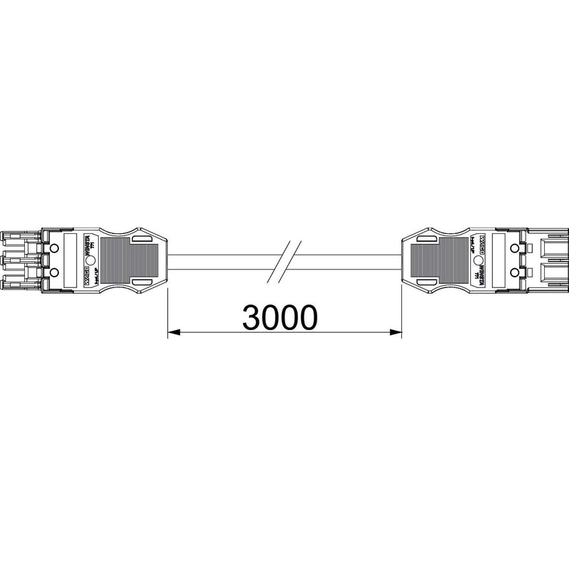 OBO Bettermann - Konfektionierte Leitung für steckbare Gebäudeinstallation Verbindungsleitung VL-WIN 3P2.5H3W 3000x27x15