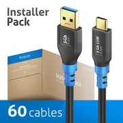 PureLink - PC-Kabel USB-C>A Kabel 0,5m FI-U320-005-PCK FlexInstall,VE 60Stk