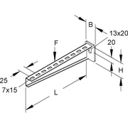 Niedax - Ausleger für Kabeltragsystem Wandausleger KTA 100 E5