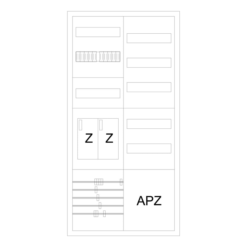 ABN - Zähler-Komplettschrank Zählerschrank S27EA211 eHZ 1Z 1R 1V1APZ