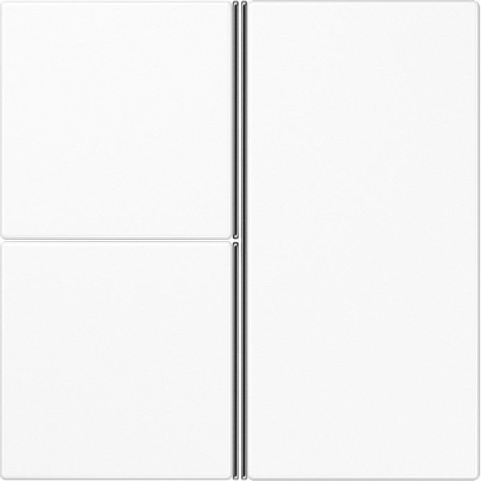 Jung - Abdeckung/Bedienelement für Installationsschalterprogramme Tastensatz 3-fach aws LS 403 TSA WW komplett − 1 Stück