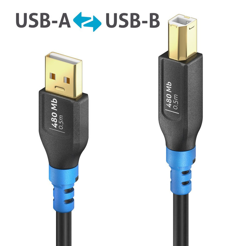 PureLink - PC-Kabel USB-A>B Kabel 0,5m FI-U200-005 FlexInstall